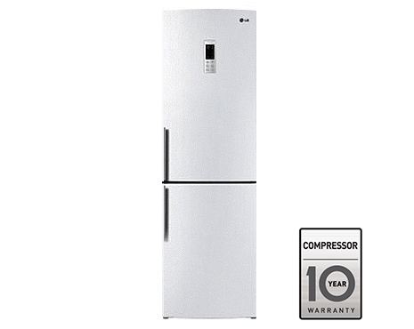 LG Двухкамерный холодильник LG Total No Frost. Высота 190см. Цвет белый глянцевый., GA-B439YVQA